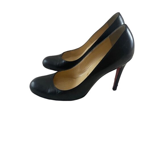 Christian Louboutin Women's Black Patent Leather Heels - 37 (US 7) - Picture 1 of 12